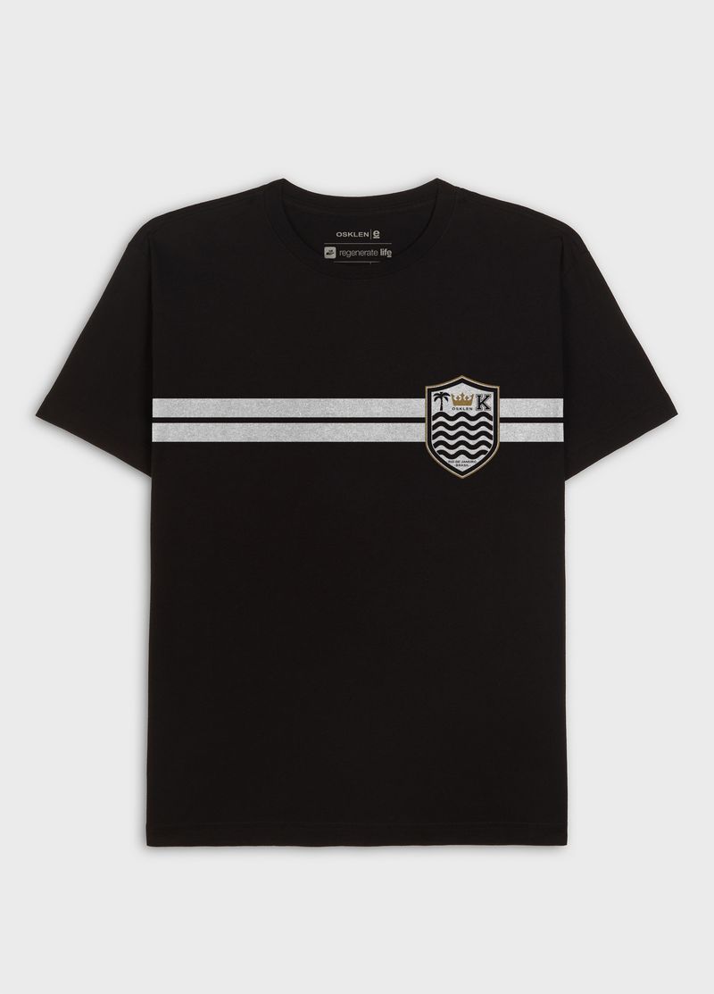 Tshirt Regular Vintage Brasão Listras