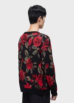 SWEATER TRICOT JACQUARD VINTAGE ROSE