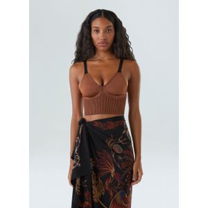 Bicolor knit under top