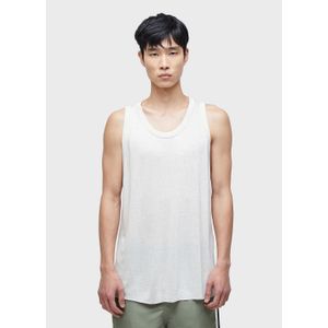 Visual linen cut tank top