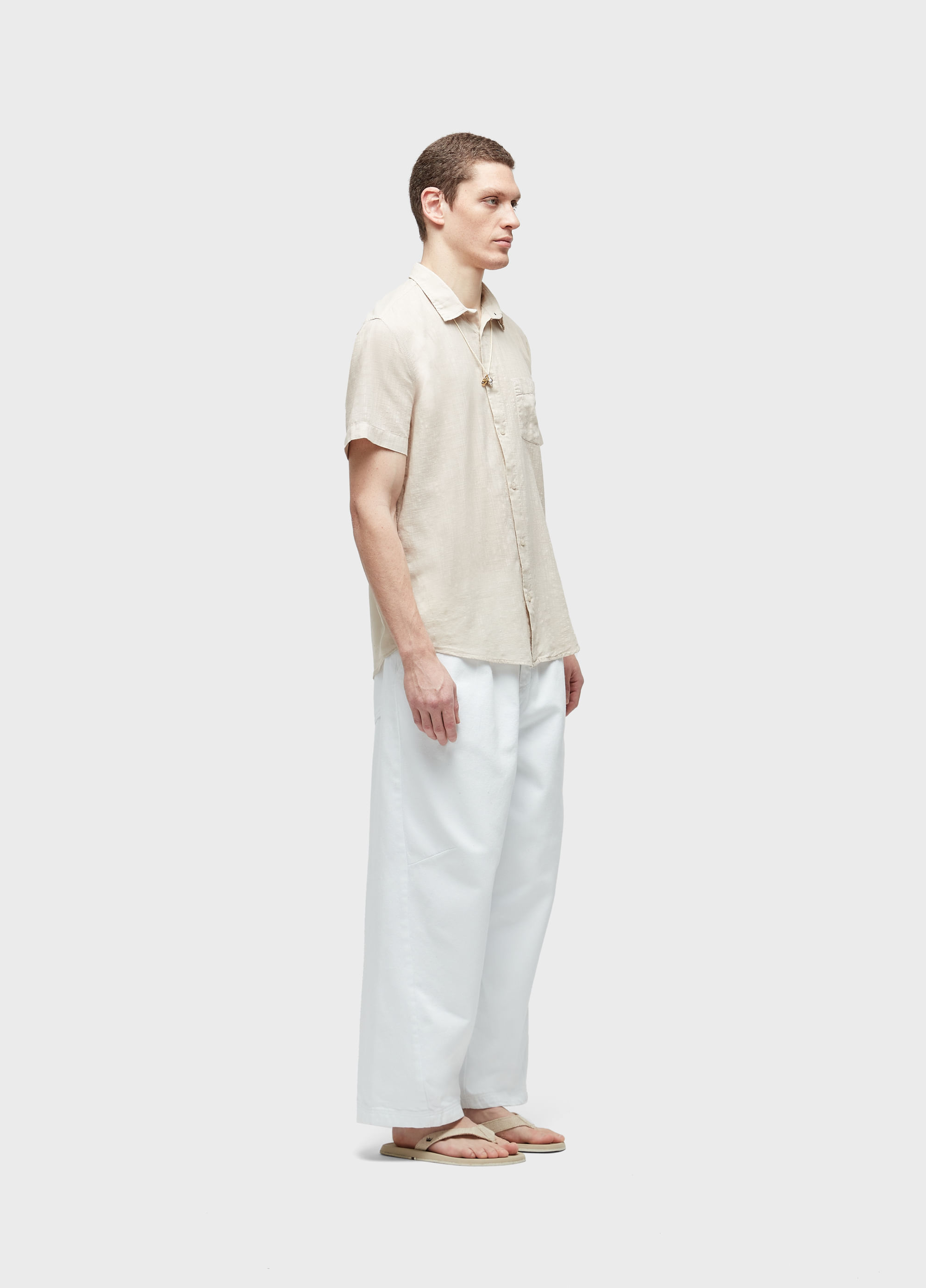 Textured color shirt (ss)