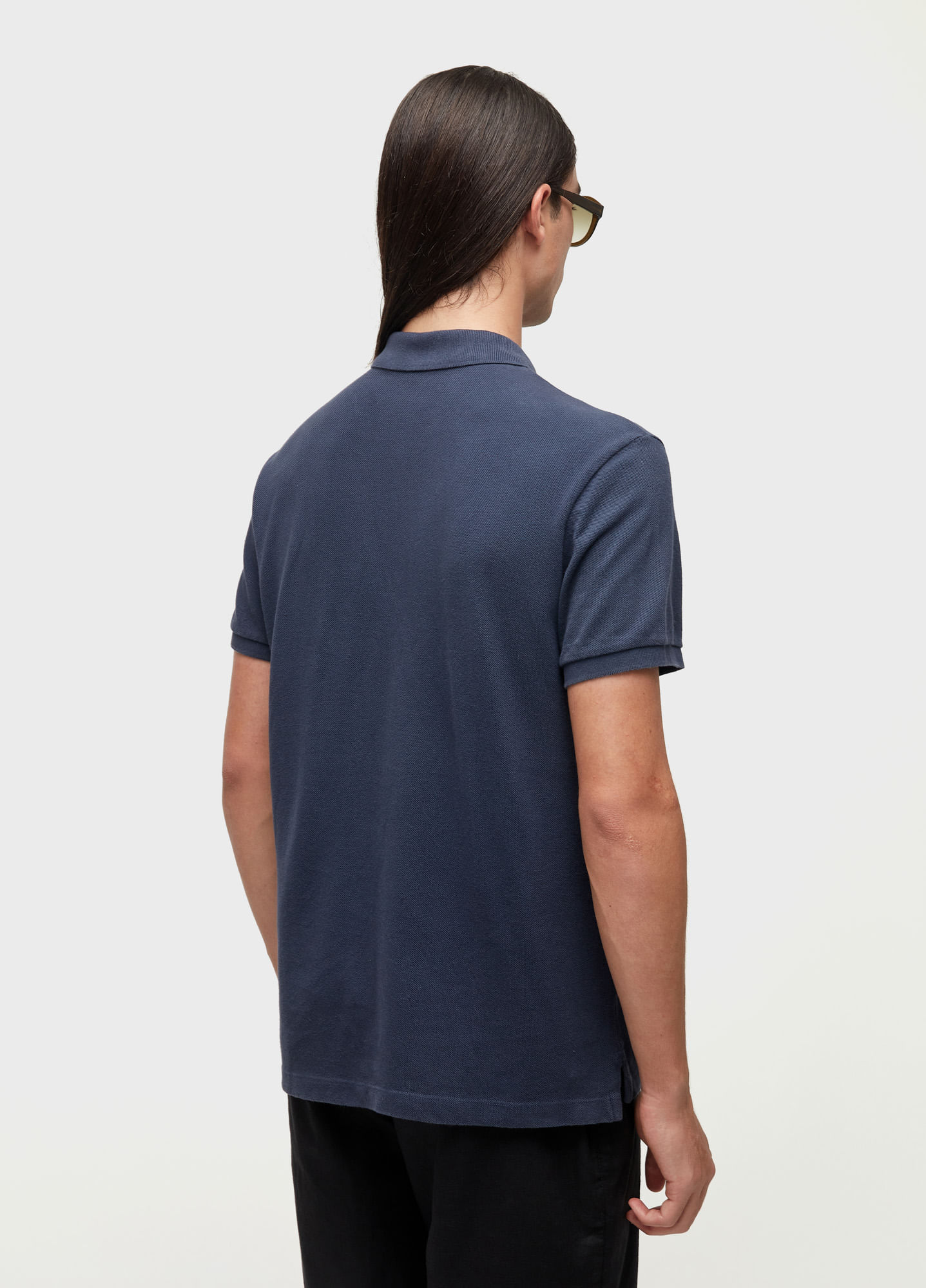 Men's embossed color coat of arms polo shirt (ss)
