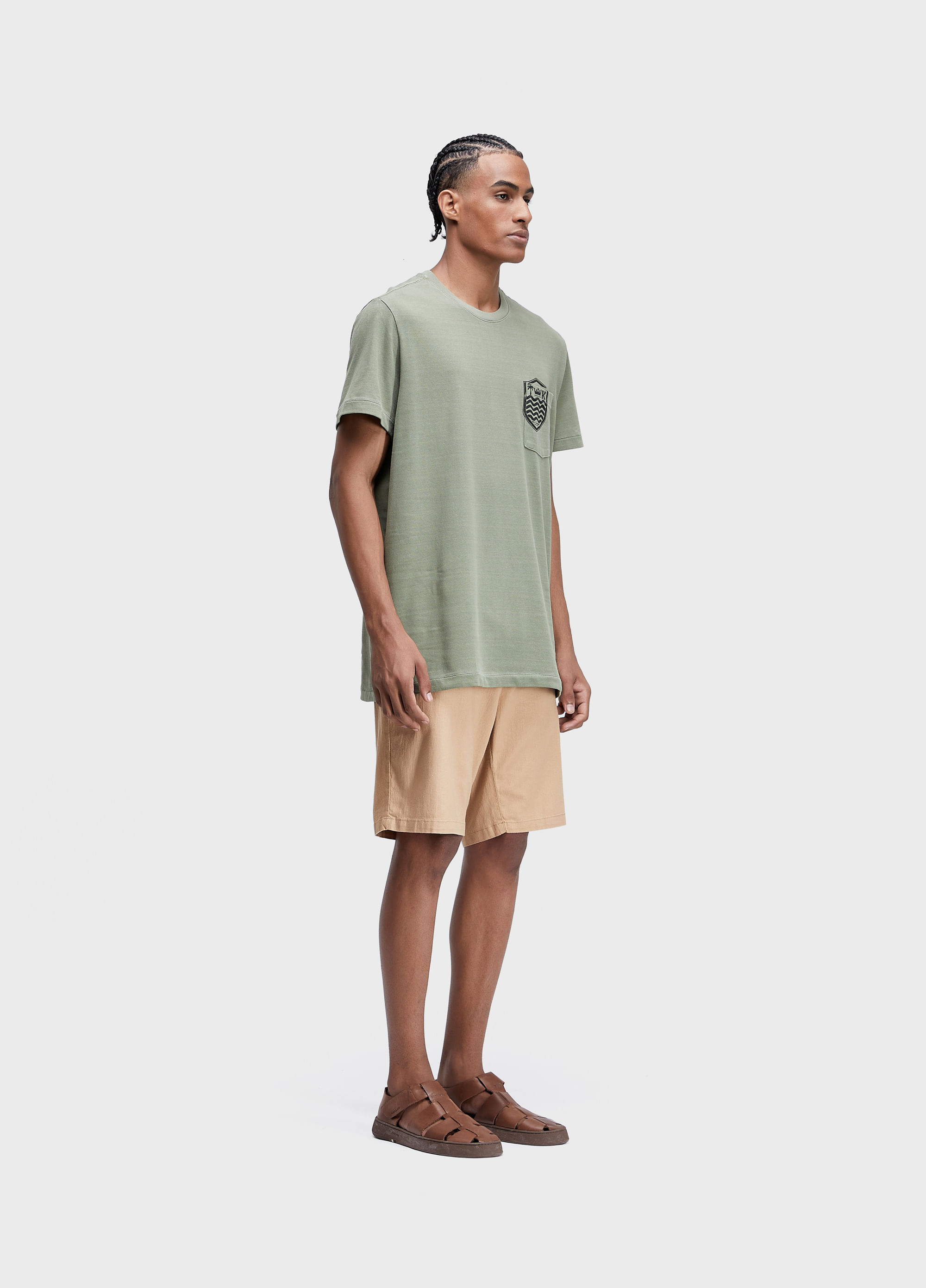 Basic linen tailored shorts
