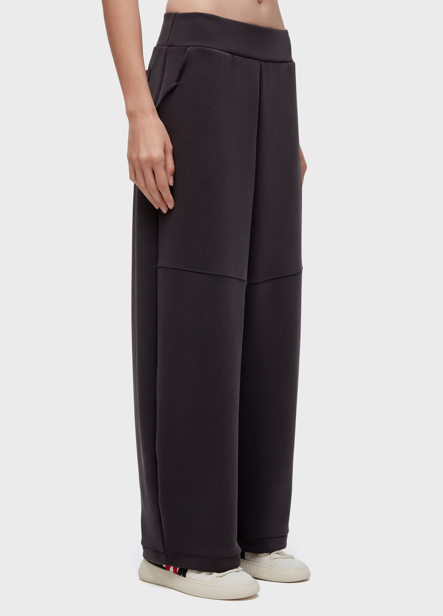 Pleated washed touch pants