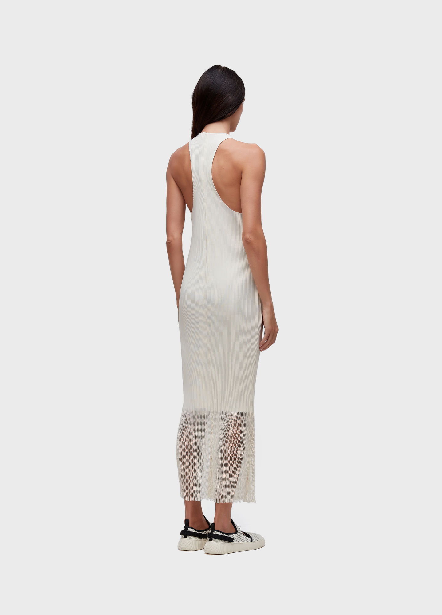 Racerback pleated dress