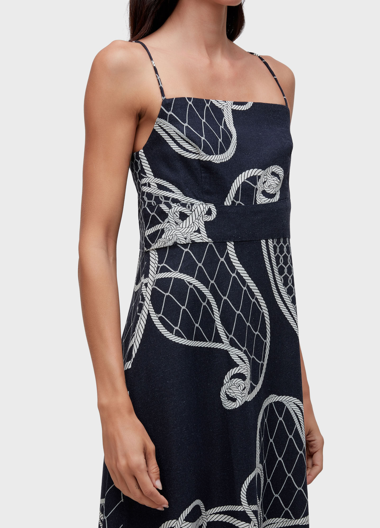 Knot blue strap dress