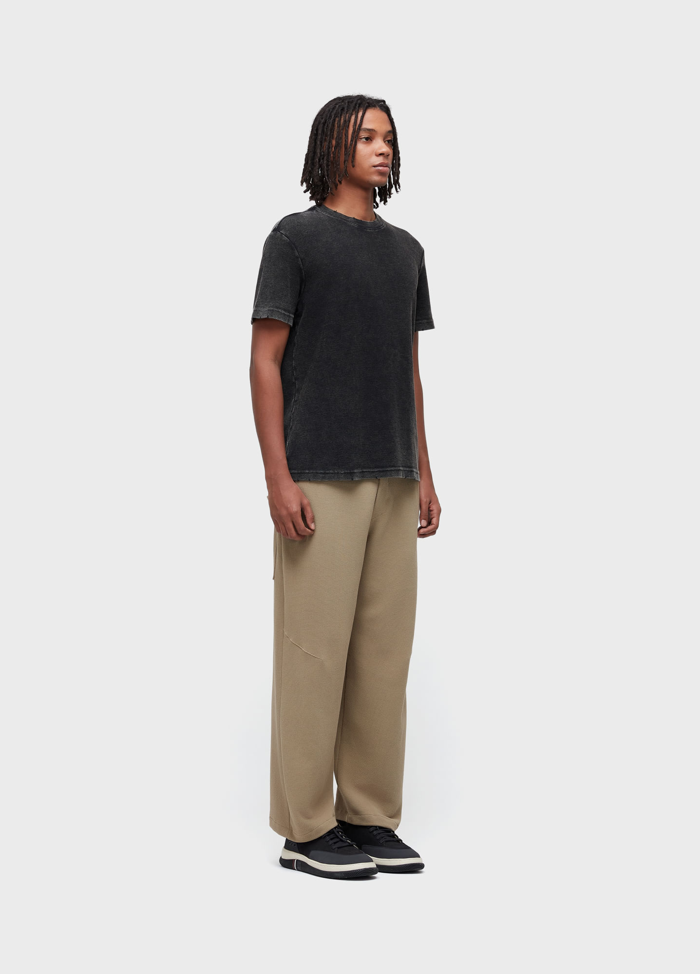Slim used destroyed short-sleeve t-shirt