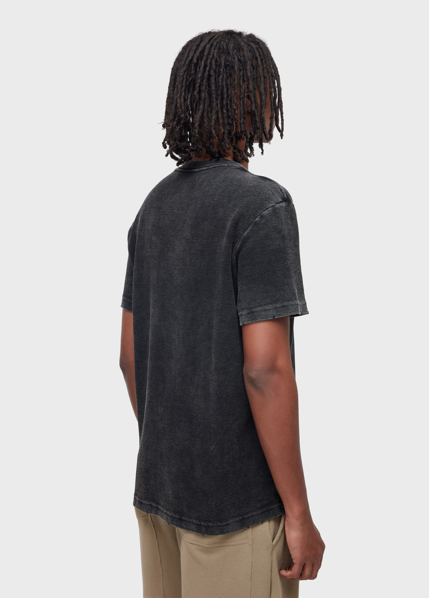 Slim used destroyed short-sleeve t-shirt