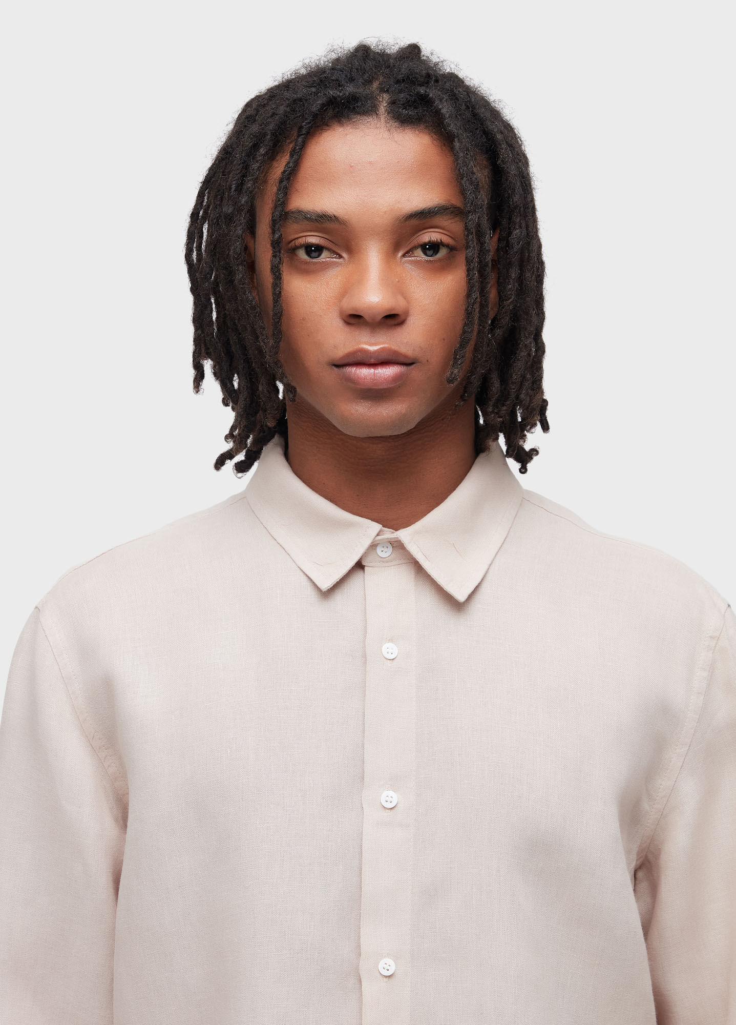 Long-sleeved new classic linen shirt