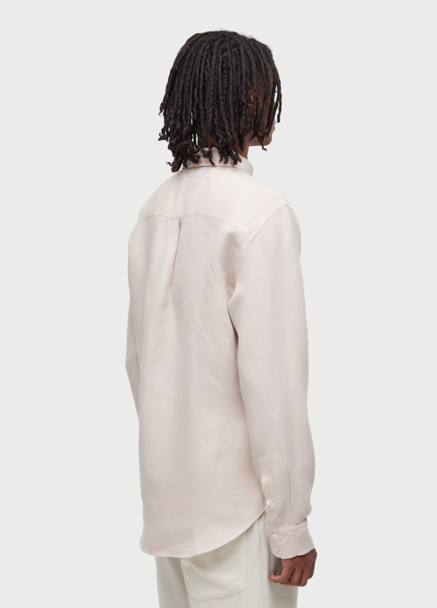 Long-sleeved new classic linen shirt