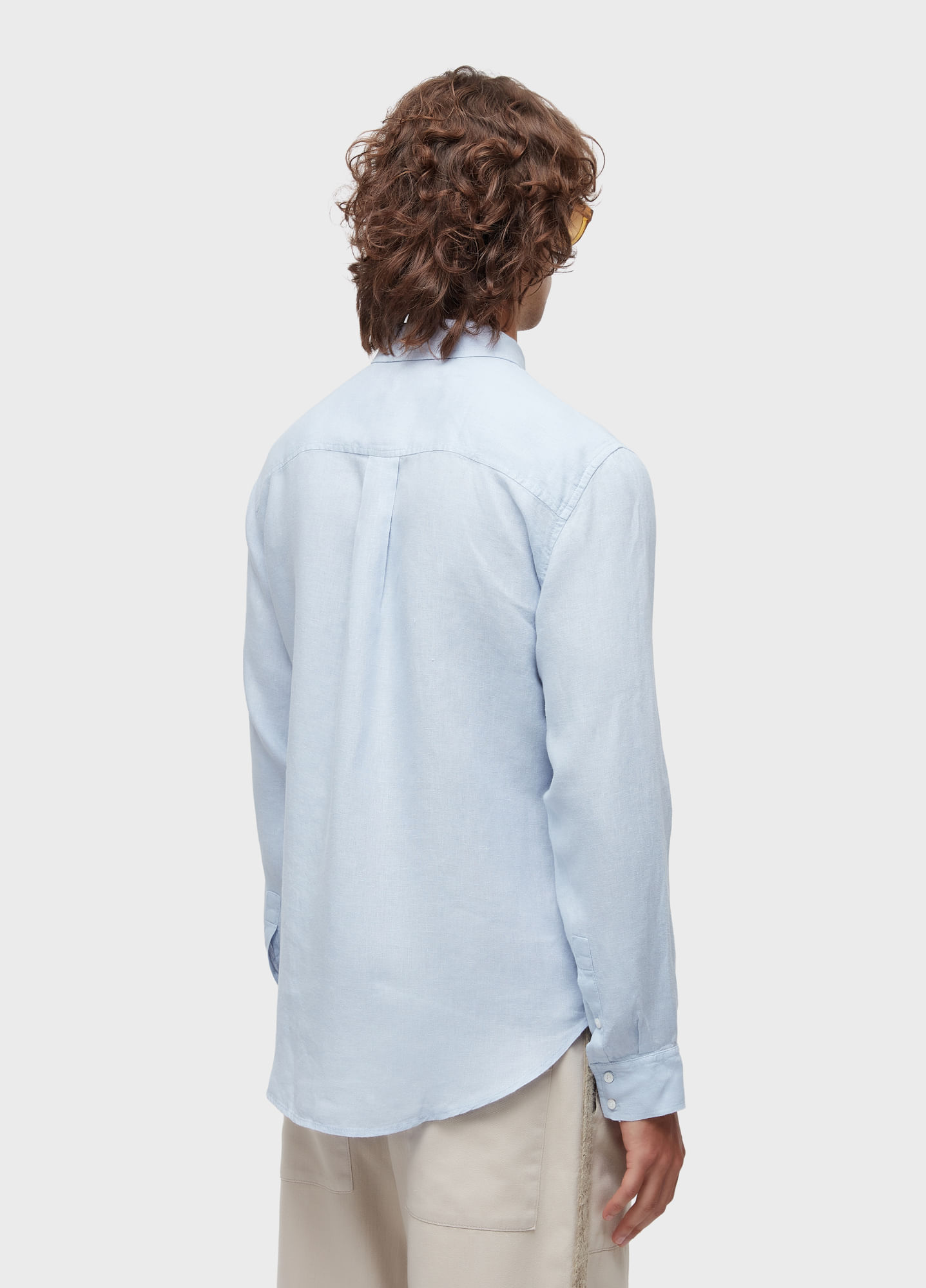 Long-sleeved new classic linen shirt