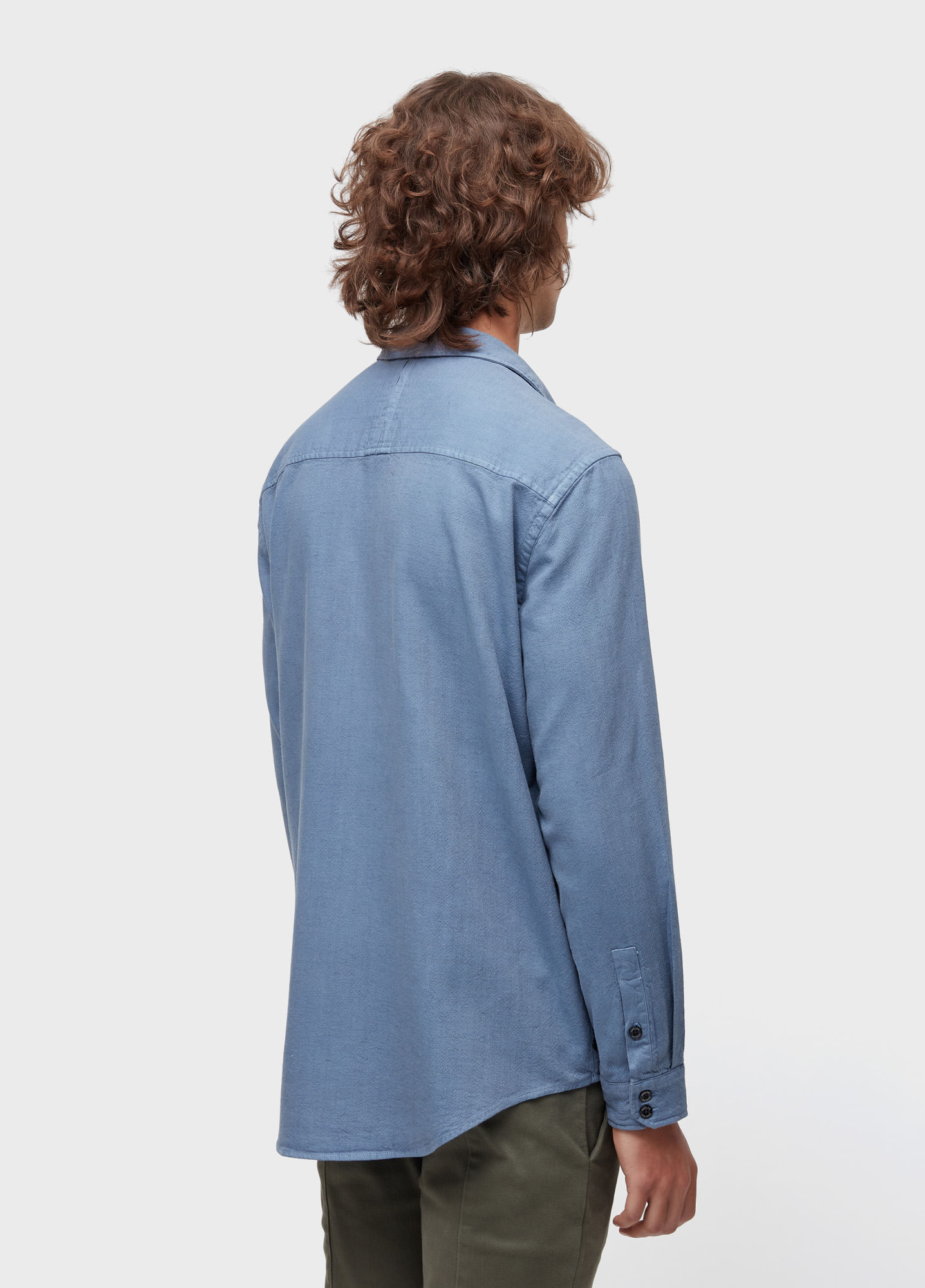 Utility cotton linen long-sleeved shirt