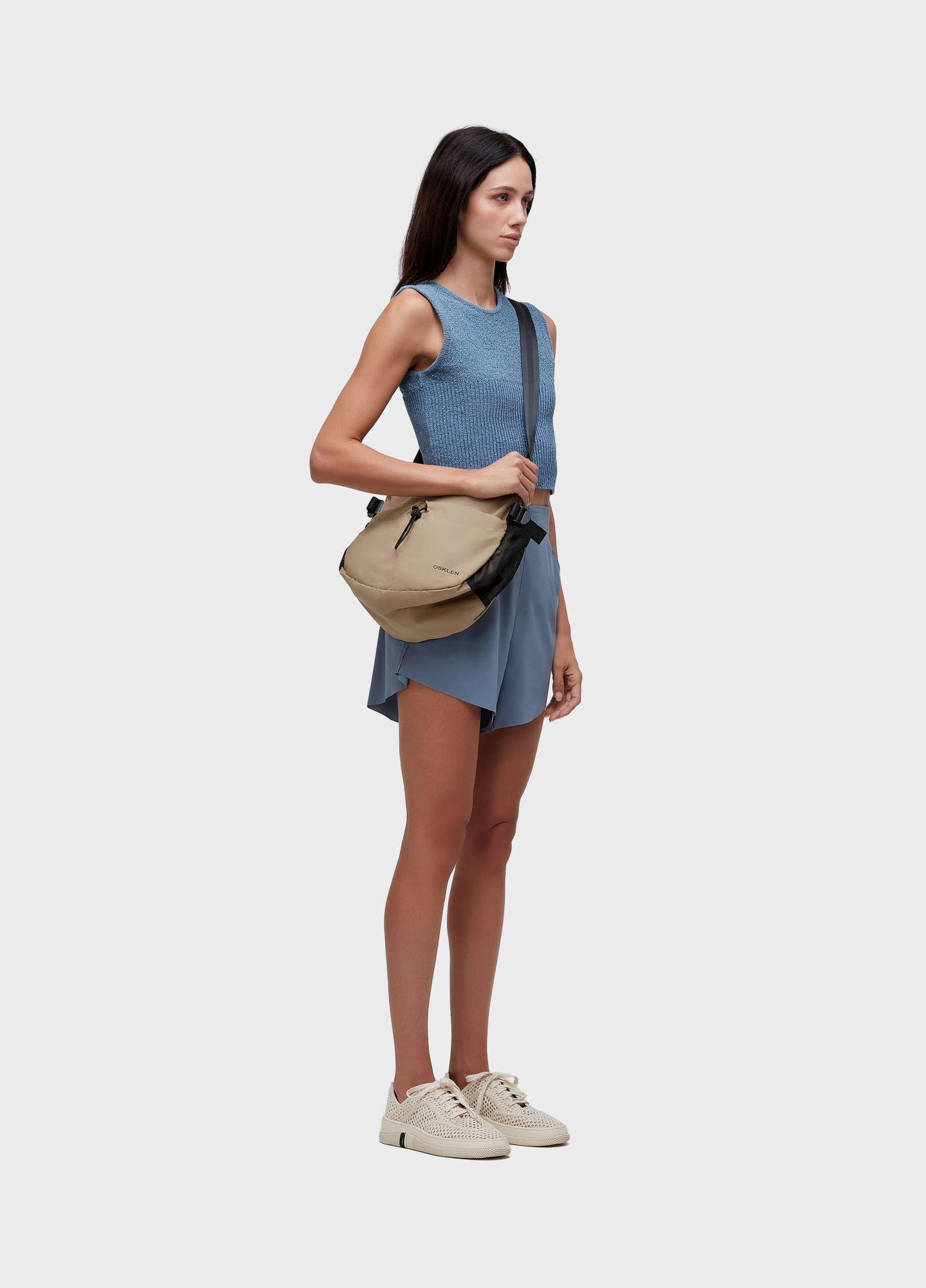 Cropped fit knitted tank top