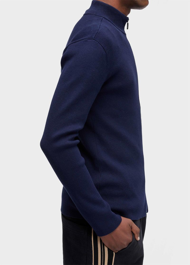 SWEATER TRICOT ZIPPED COTTON