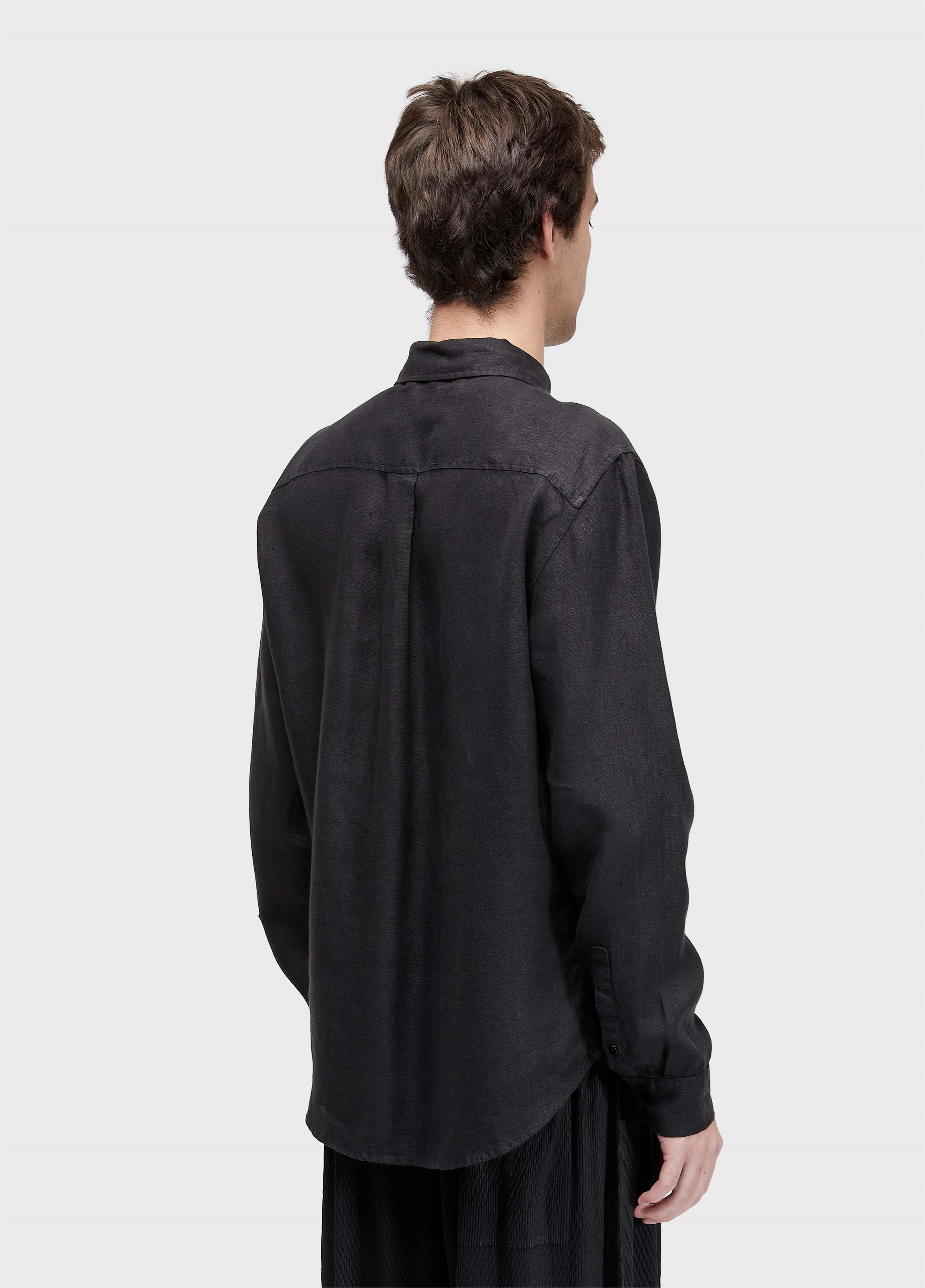 Long-sleeved new classic linen shirt