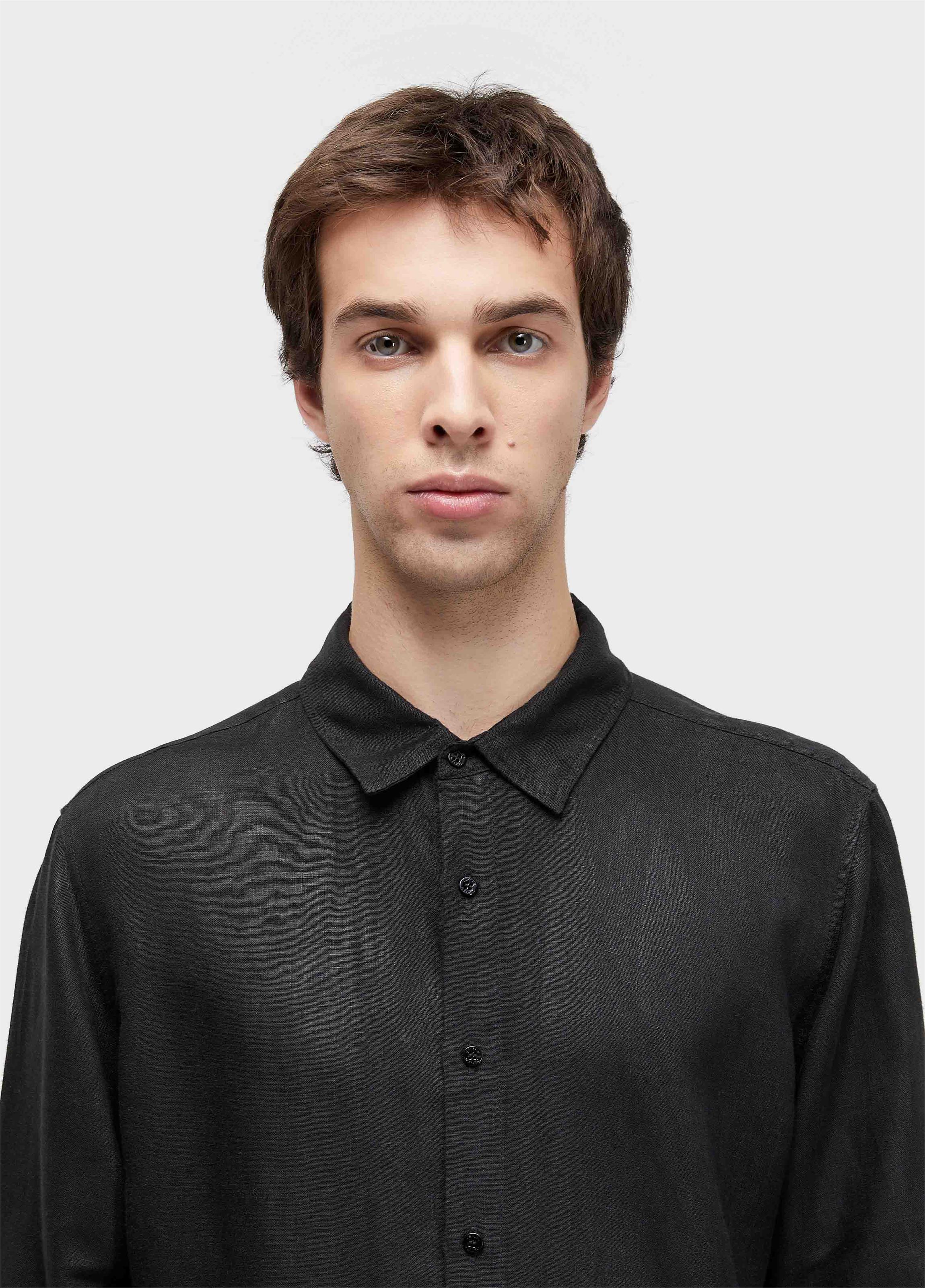 Long-sleeved new classic linen shirt