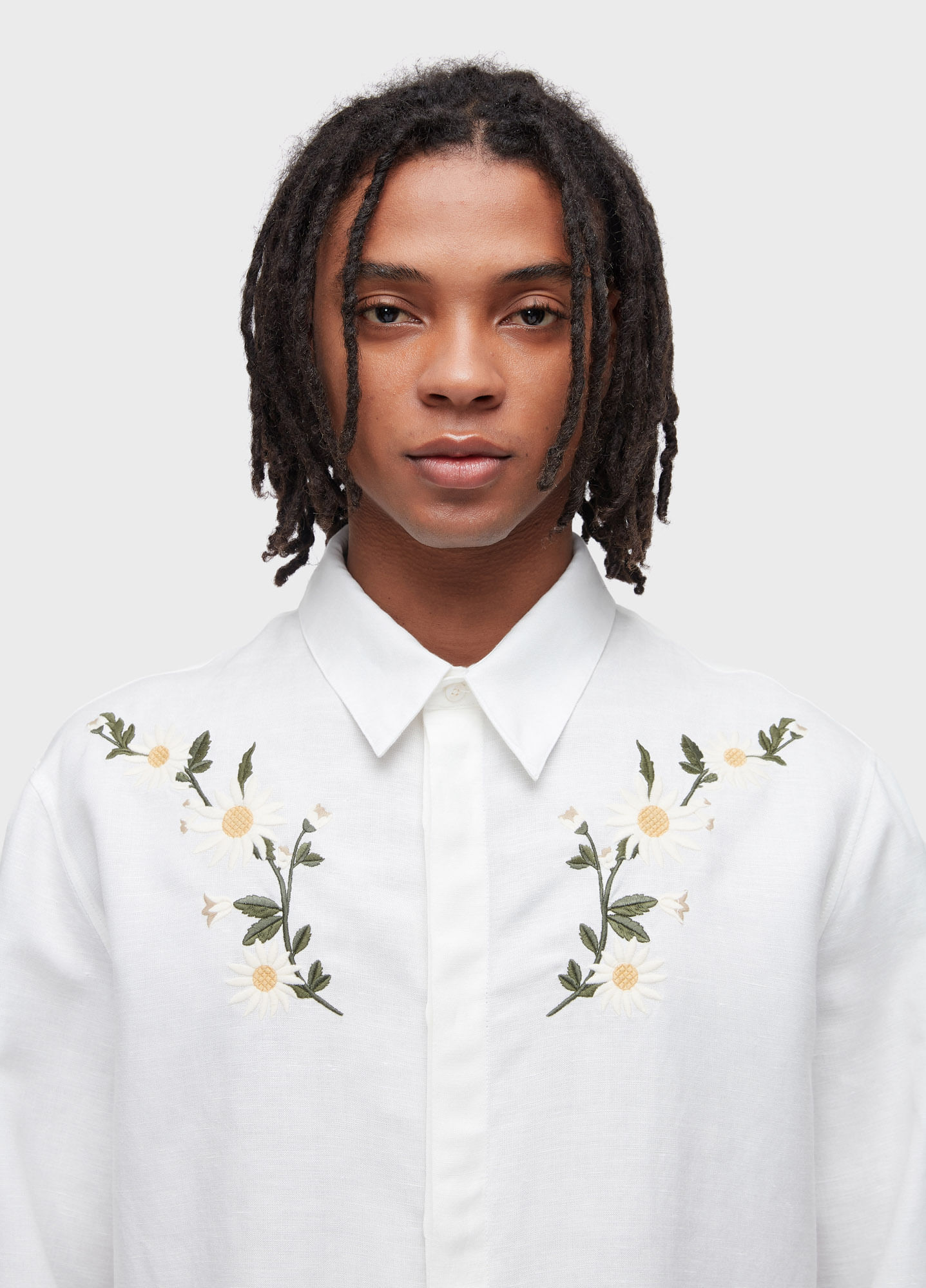 Daisy light linen long-sleeved shirt