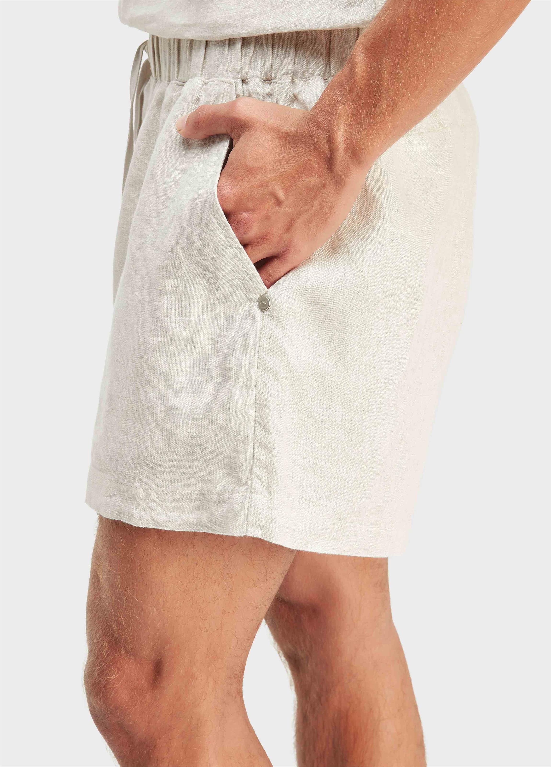 Classic linen pj shorts